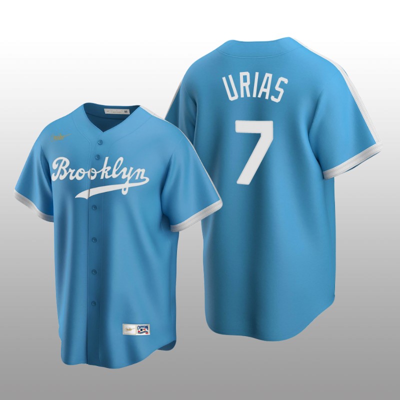 Men's Los Angeles Dodgers Julio Urias Light Blue Cooperstown Collection Alternate Jersey