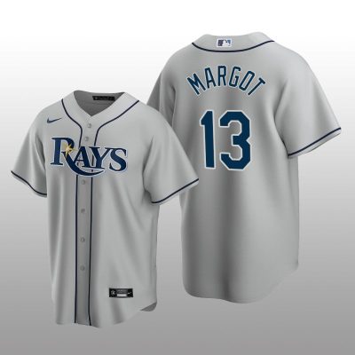Men's Manuel Margot Tampa Bay Rays Gray Road 2020 Replica Jersey