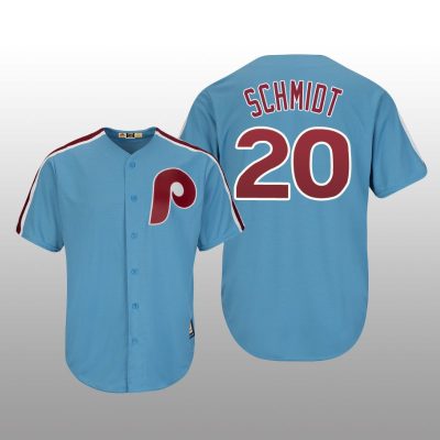 Men's Mike Schmidt Philadelphia Phillies Light Blue Cool Base Cooperstown Player Jersey