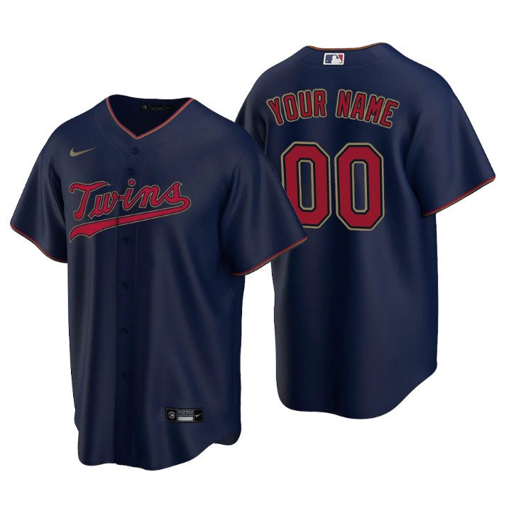 Men's Minnesota Twins Navy Replica 2020 Alternate Custom Jersey