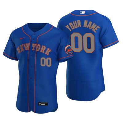 Men's New York Mets Custom Royal Authentic 2020 Alternate Jersey