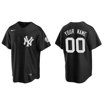 Men's New York Yankees Black Replica 2020 Fashion Custom Jersey
