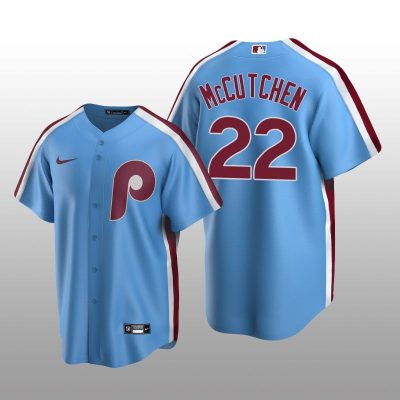 Men's Philadelphia Phillies Andrew McCutchen Light Blue Cooperstown Collection Road Jersey