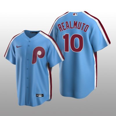 Men's Philadelphia Phillies J.T. Realmuto Light Blue Cooperstown Collection Road Jersey