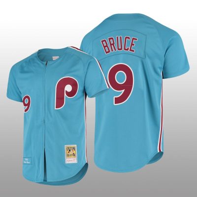Men's Philadelphia Phillies Jay Bruce Light Blue Cooperstown Collection Authentic Jersey