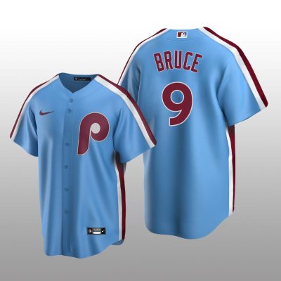 Men's Philadelphia Phillies Jay Bruce Light Blue Cooperstown Collection Road Jersey
