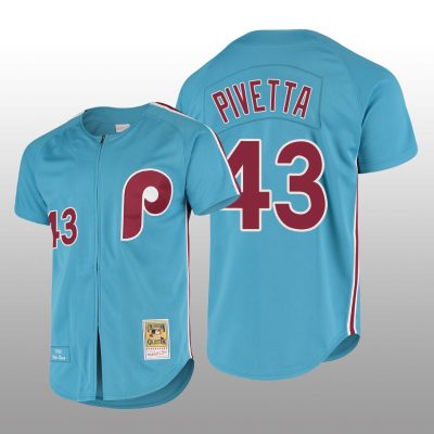 Men's Philadelphia Phillies Nick Pivetta Light Blue Cooperstown Collection Authentic Jersey
