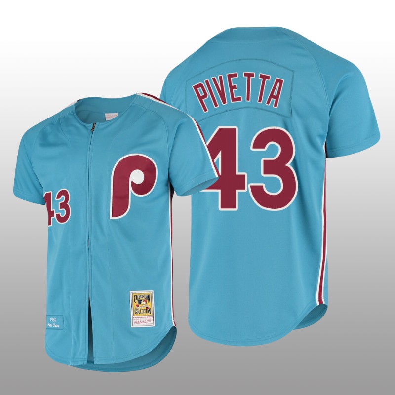 Men's Philadelphia Phillies Nick Pivetta Light Blue Cooperstown Collection Authentic Jersey