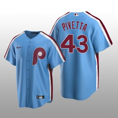 Men's Philadelphia Phillies Nick Pivetta Light Blue Cooperstown Collection Road Jersey