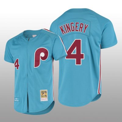 Men's Philadelphia Phillies Scott Kingery Light Blue Cooperstown Collection Authentic Jersey
