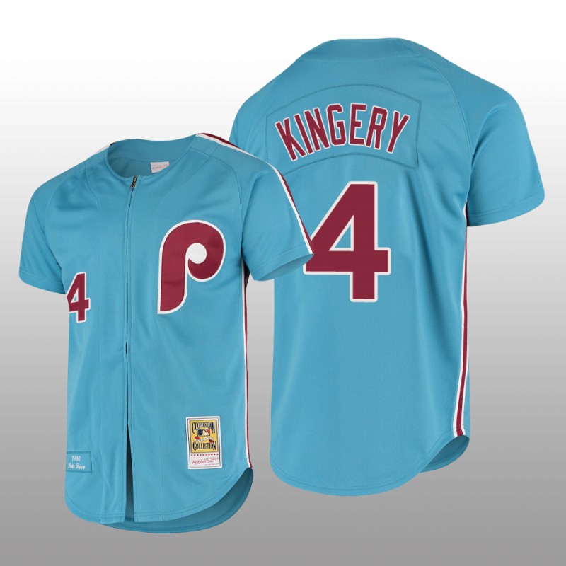 Men's Philadelphia Phillies Scott Kingery Light Blue Cooperstown Collection Authentic Jersey