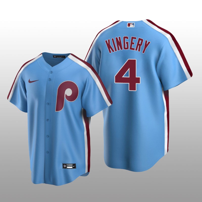 Men's Philadelphia Phillies Scott Kingery Light Blue Cooperstown Collection Road Jersey