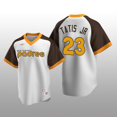Men's San Diego Padres Fernando Tatis Jr. White Cooperstown Collection Home Jersey