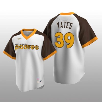 Men's San Diego Padres Kirby Yates White Cooperstown Collection Home Jersey