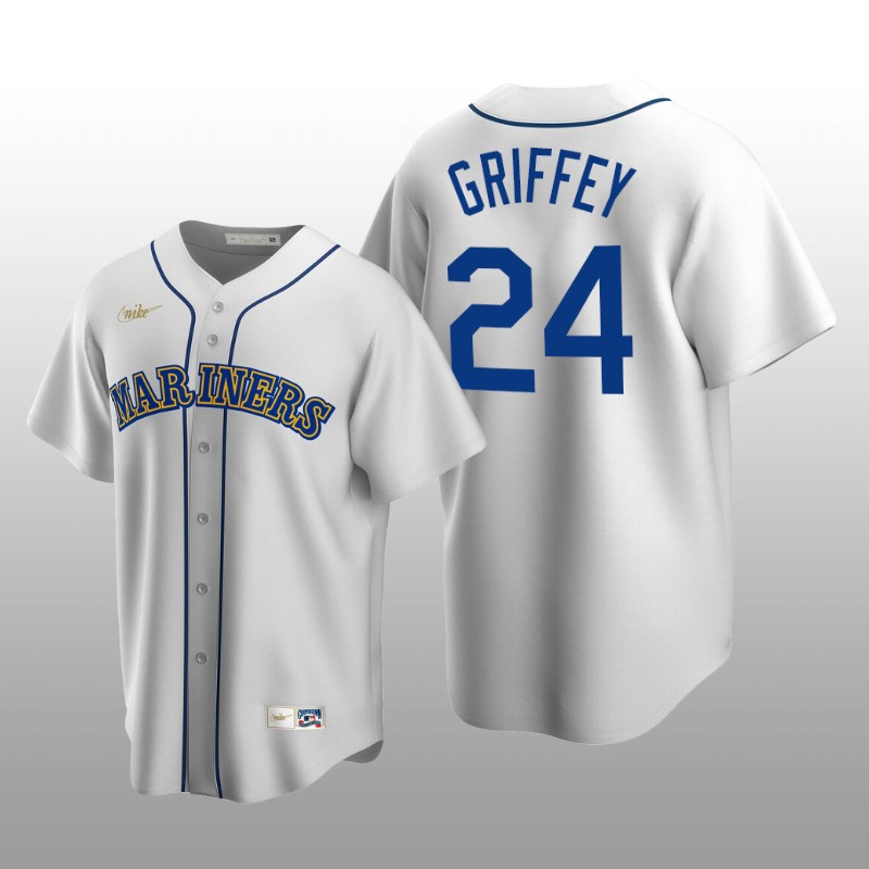 Men's Seattle Mariners Ken Griffey Jr. White Cooperstown Collection Home Jersey