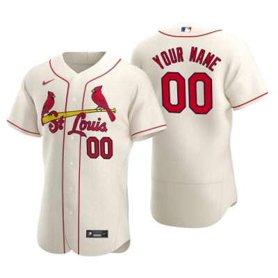 Men's St. Louis Cardinals Custom Cream Authentic 2020 Alternate Jersey