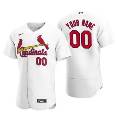 Men's St. Louis Cardinals Custom White Authentic 2020 Home Jersey
