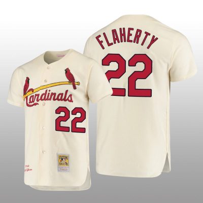 Men's St. Louis Cardinals Jack Flaherty Cream Cooperstown Collection Authentic Jersey