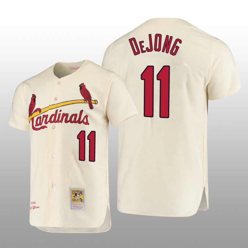 Men's St. Louis Cardinals Paul DeJong Cream Cooperstown Collection Authentic Jersey