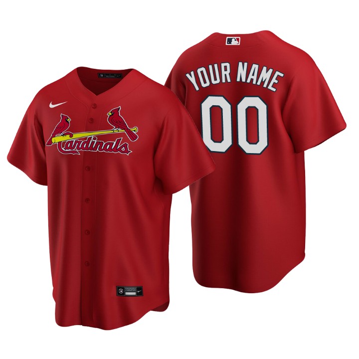 Men's St. Louis Cardinals Red Replica 2020 Alternate Custom Jersey