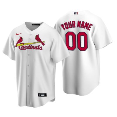 Men's St. Louis Cardinals White Replica 2020 Home Custom Jersey