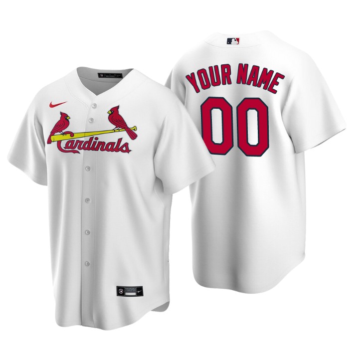 Men's St. Louis Cardinals White Replica 2020 Home Custom Jersey