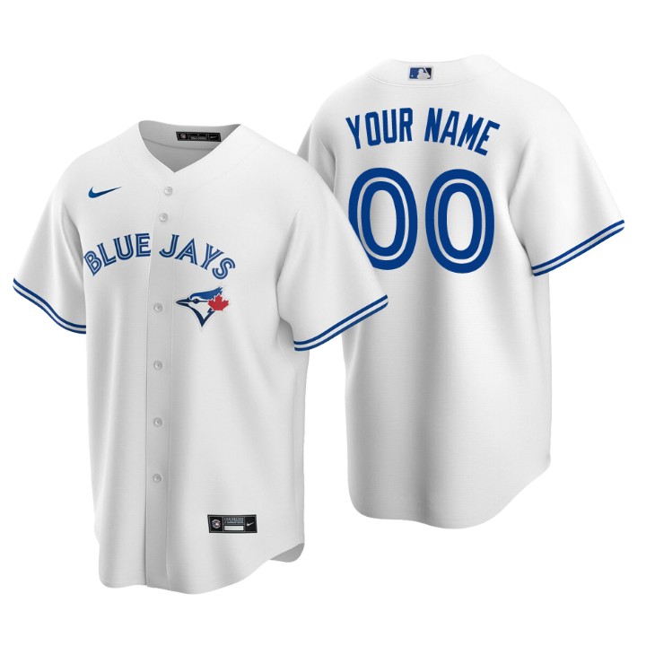 Men's Toronto Blue Jays White Replica 2020 Home Custom Jersey