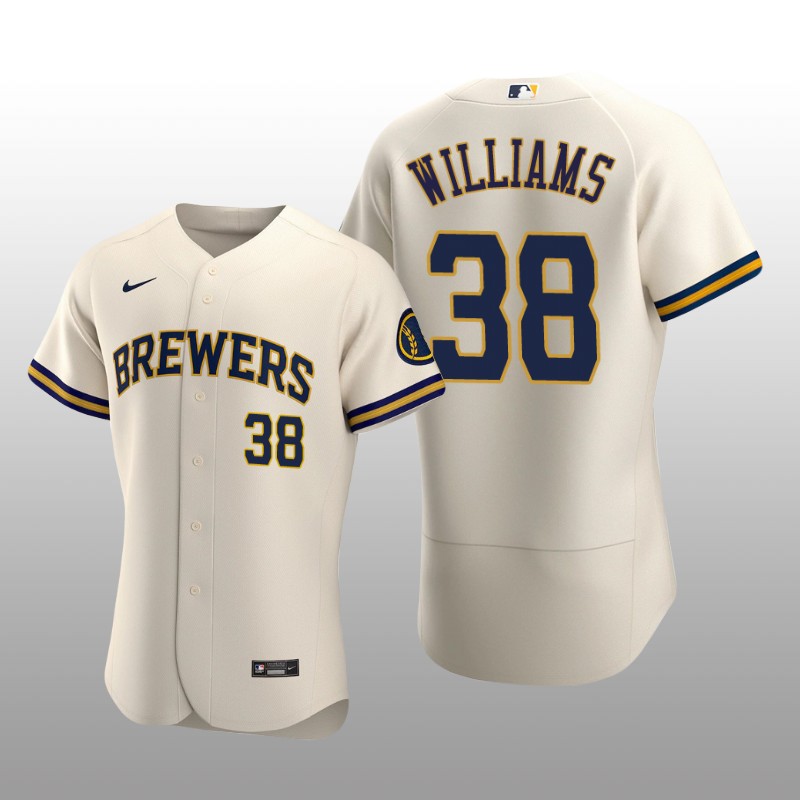 Milwaukee Brewers Devin Williams Authentic Home Team Cream Jersey