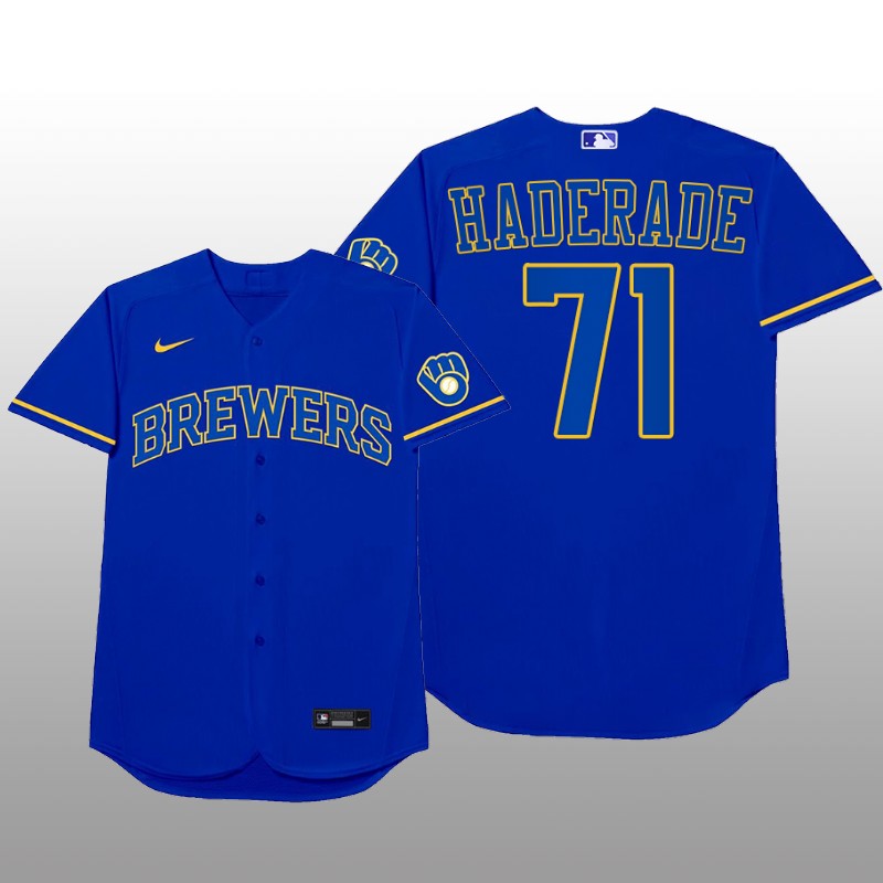 Milwaukee Brewers Josh Hader MLB Players Weekend Nickname Blue Jersey