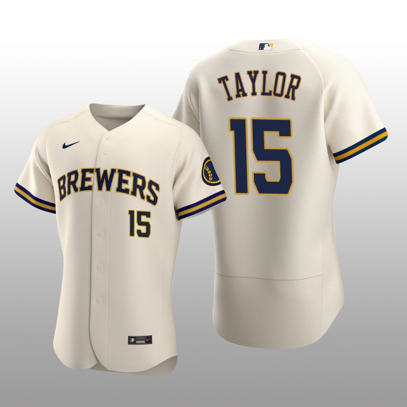 Milwaukee Brewers Tyrone Taylor Authentic Home Team Cream Jersey