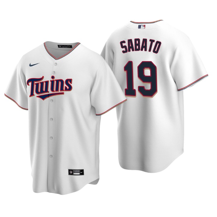 Minnesota Twins Aaron Sabato White 2020 MLB Draft Home Replica Jersey