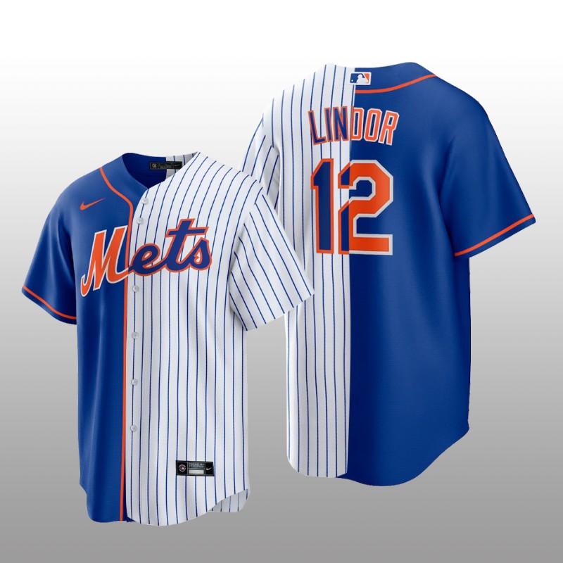 New York Mets Replica Jersey Francisco Lindor Royal-White Split