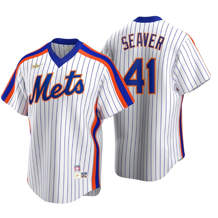 New York Mets Tom Seaver White Cooperstown Collection Home Jersey