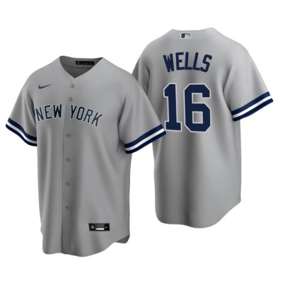 New York Yankees Austin Wells Gray 2020 MLB Draft Road Replica Jersey