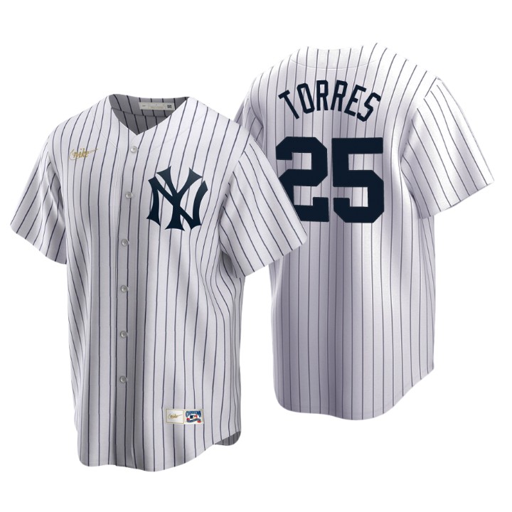 New York Yankees Gleyber Torres White Cooperstown Collection Home Jersey