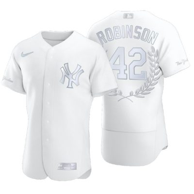 New York Yankees Jackie Robinson White Award Collection Retired Jersey
