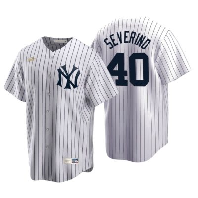 New York Yankees Luis Severino White Cooperstown Collection Home Jersey