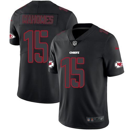 Nike Chiefs #15 Patrick Mahomes Black Stitched NFL Limited Rush Impact Jersey