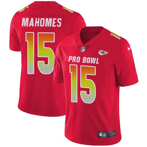 Nike Chiefs #15 Patrick Mahomes Red Stitched NFL Limited AFC 2019 Pro Bowl Jersey