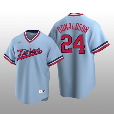 Nike Twins Men's Jersey Light Blue Road Cooperstown Collection Josh Donaldson