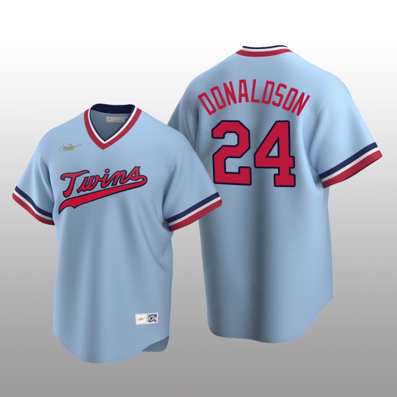 Nike Twins Men's Jersey Light Blue Road Cooperstown Collection Josh Donaldson