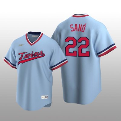 Nike Twins Men's Jersey Light Blue Road Cooperstown Collection Miguel Sano