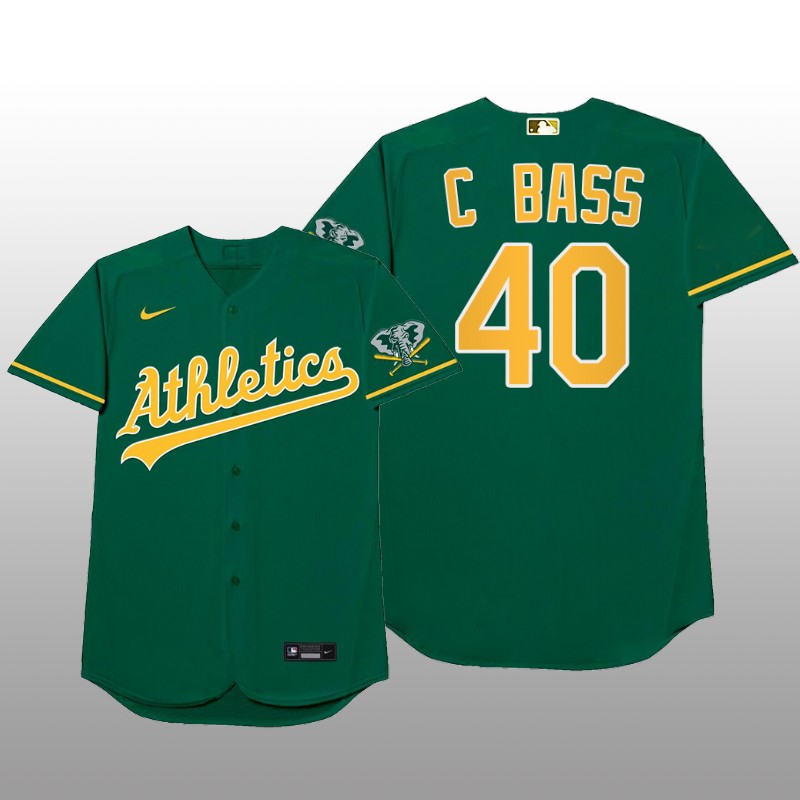 Oakland Athletics Chris Bassitt MLB Players Weekend Nickname Green Jersey
