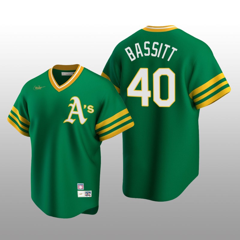 Oakland Athletics Chris Bassitt Kelly Green Road Cooperstown Collection Player Jersey
