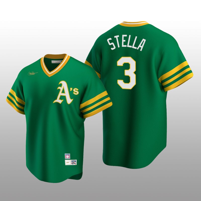 Oakland Athletics Tommy La Stella Kelly Green Road Cooperstown Collection Player Jersey