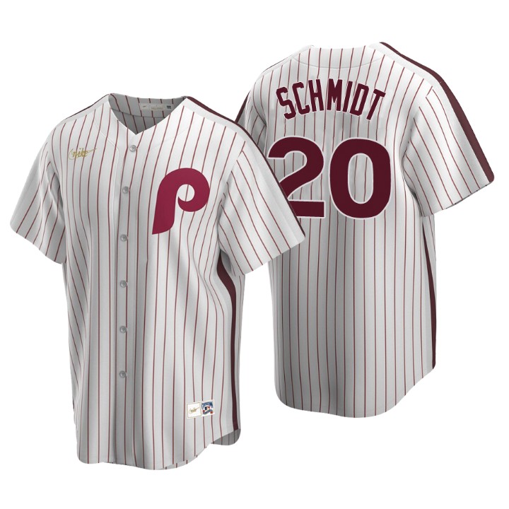 Philadelphia Phillies Mike Schmidt White Cooperstown Collection Home Jersey