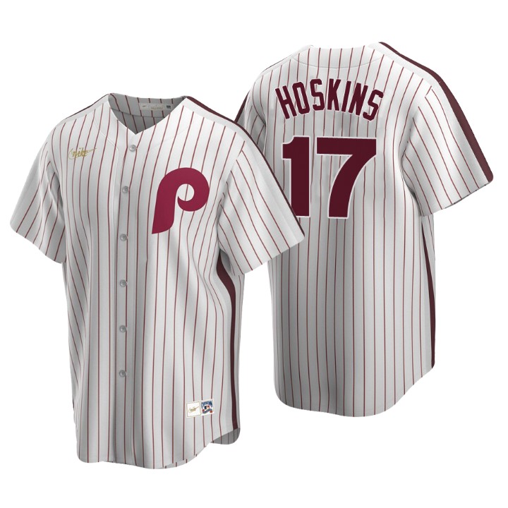 Philadelphia Phillies Rhys Hoskins White Cooperstown Collection Home Jersey