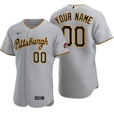 Pittsburgh Pirates Gray 2020 Road Authentic Custom Men's Jersey