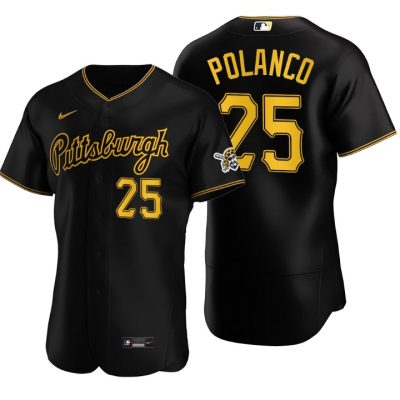 Pittsburgh Pirates Gregory Polanco Black Authentic 2020 Alternate Jersey