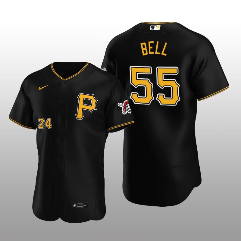 Pittsburgh Pirates Josh Bell Black 2028 Alternate Alternate Team Logo Jersey